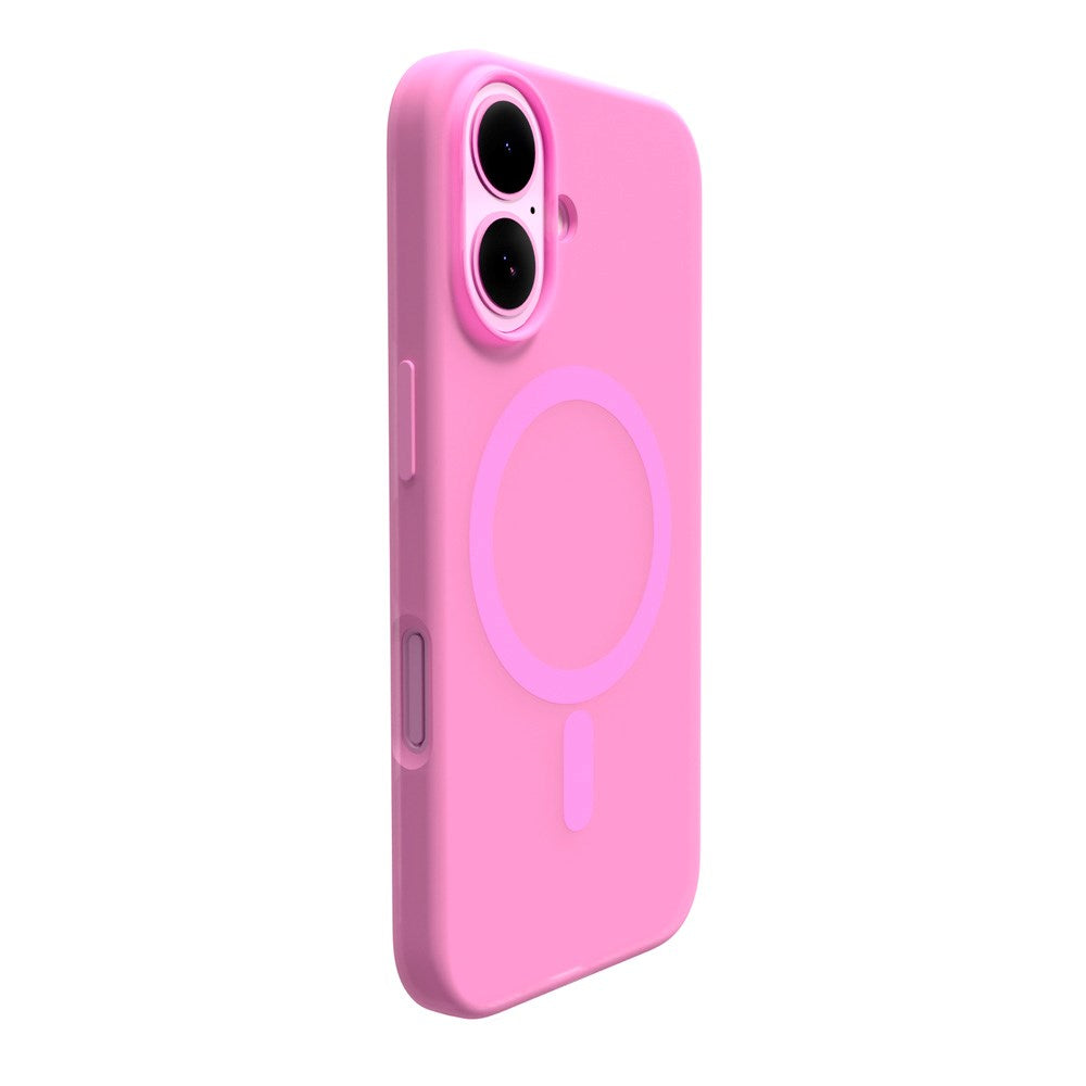 PURO DAYLIGHT Gradient MagSafe Silikone Cover - iPhone 16 - Gennemsigtig/Lyserød