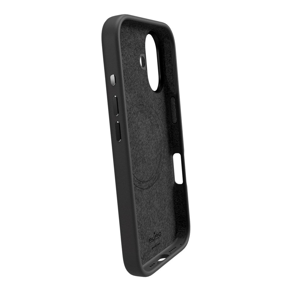 PURO ICON MAG PRO Silikone Cover - MagSafe Kompatibel - iPhone 16 - Sort