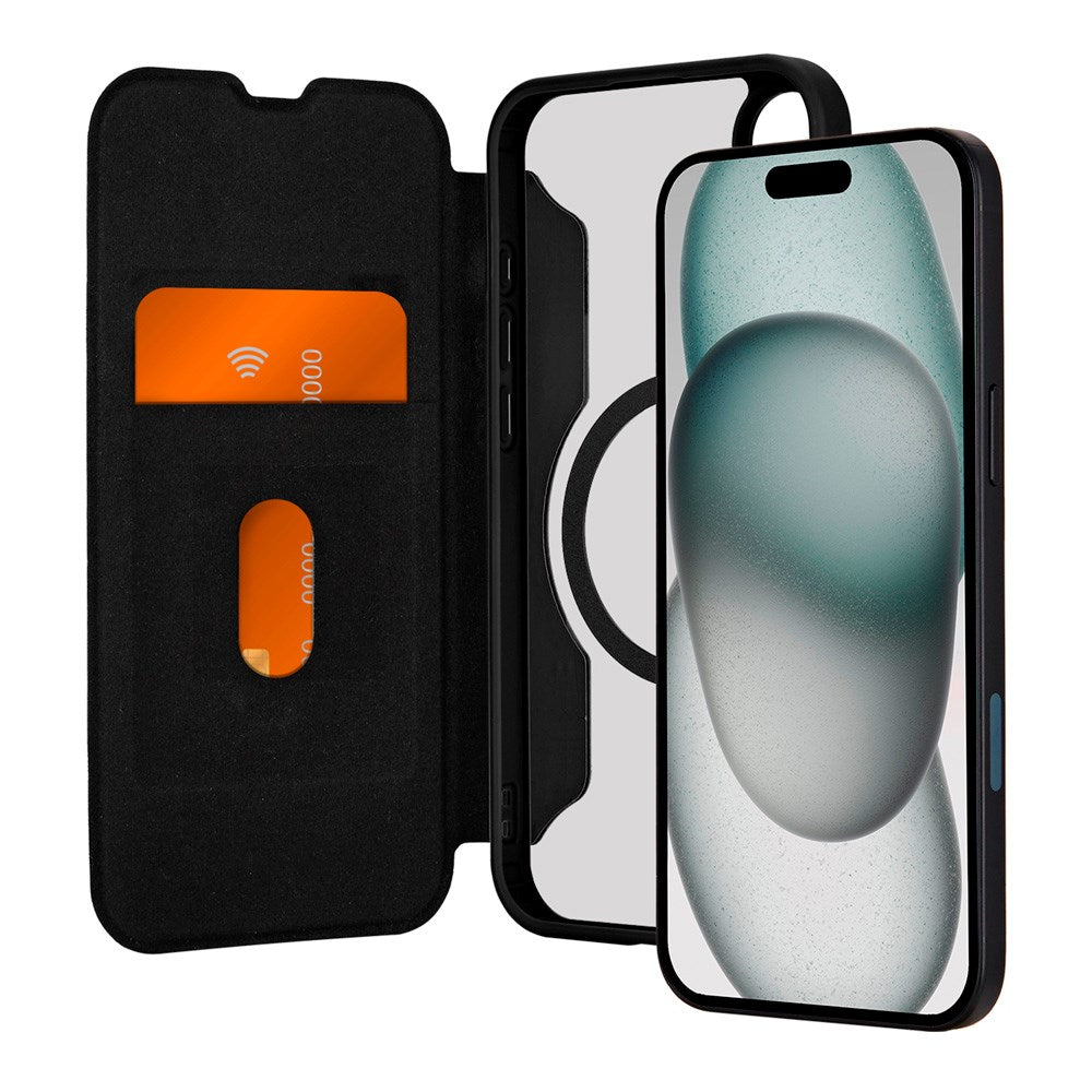 iPhone 16 Plus - Puro Booklet Flip Cover - MagSafe Kompatibel - Sort