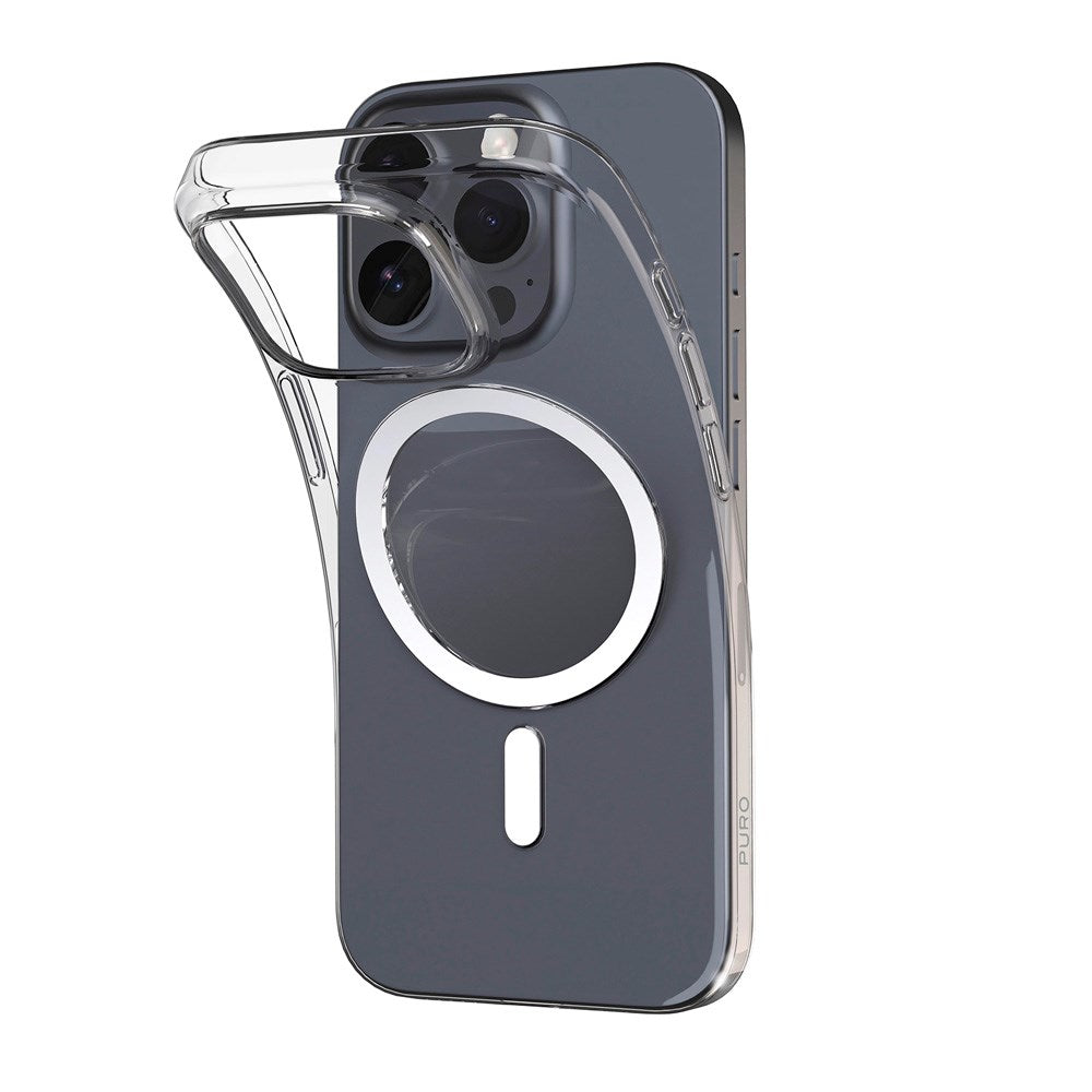 PURO MAG Ultra Slim MagSafe Cover 0.3mm - iPhone 16 Pro - Gennemsigtig
