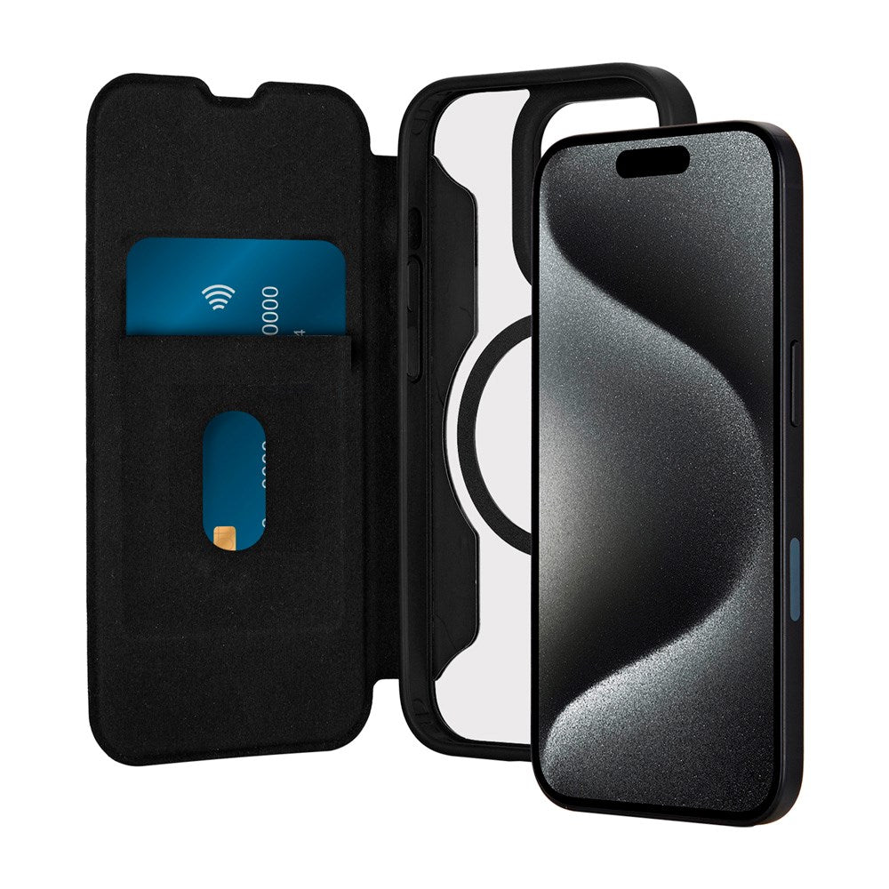 iPhone 16 Pro - Puro Booklet Flip Cover - MagSafe Kompatibel - Sort