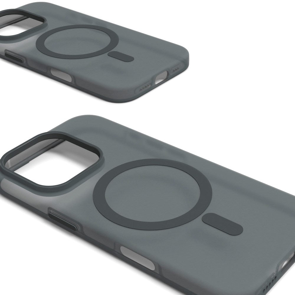 PURO DAYLIGHT Gradient MagSafe Silikone Cover - iPhone 16 Pro - Gennemsigtig/Sort