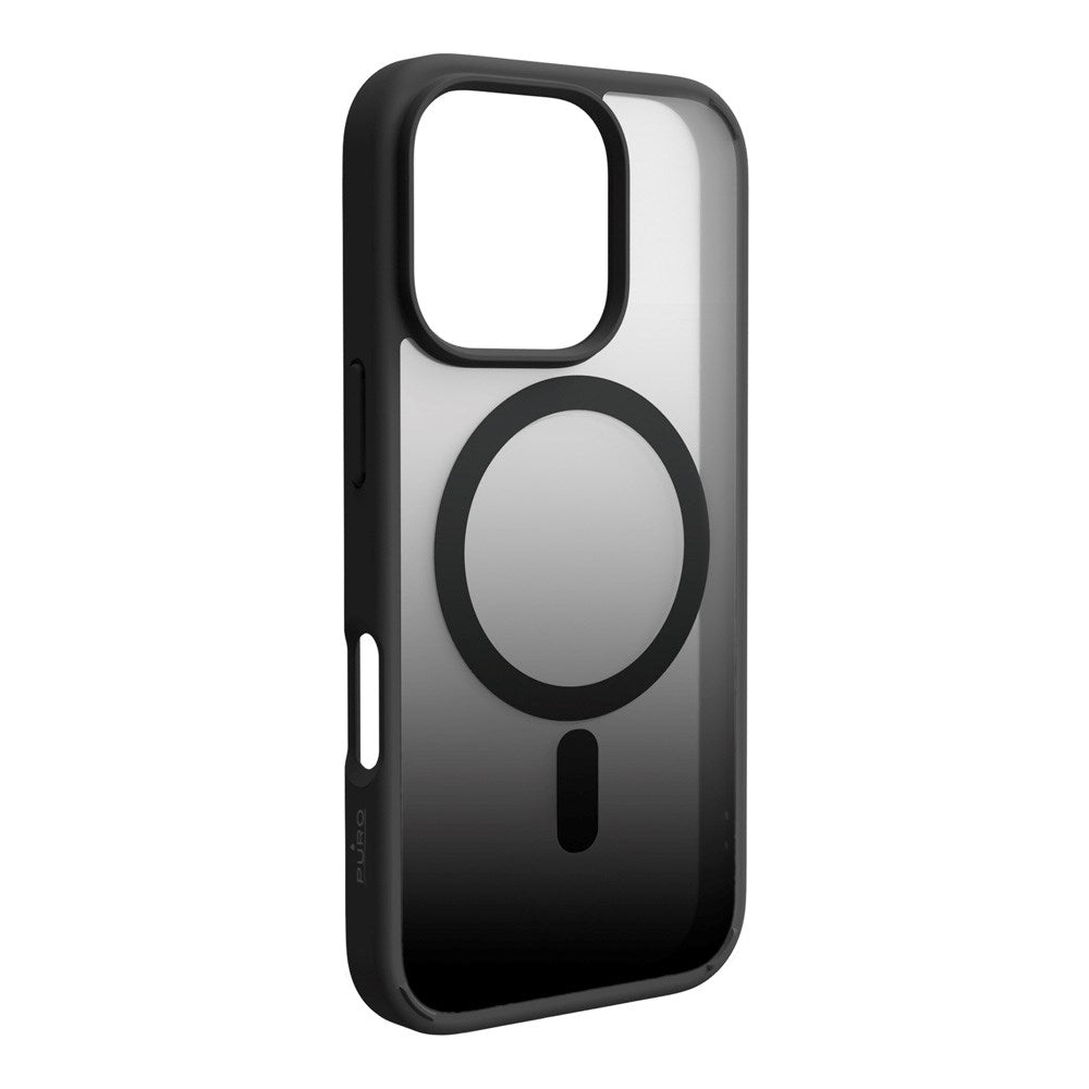 PURO GRADIENT MagSafe Cover - iPhone 16 Pro - Gennemsigtig/Sort