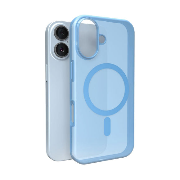 iPhone 17 PURO DAYLIGHT Silikone Cover - MagSafe Kompatibel - Gennemsigtig / Blå