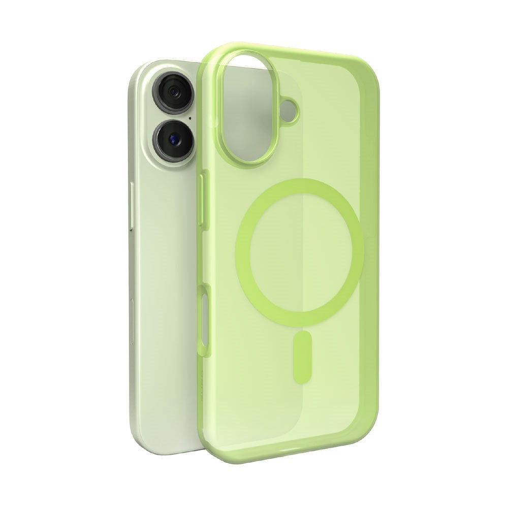 iPhone 17 PURO DAYLIGHT Silikone Cover - MagSafe Kompatibel - Gennemsigtig / Grøn
