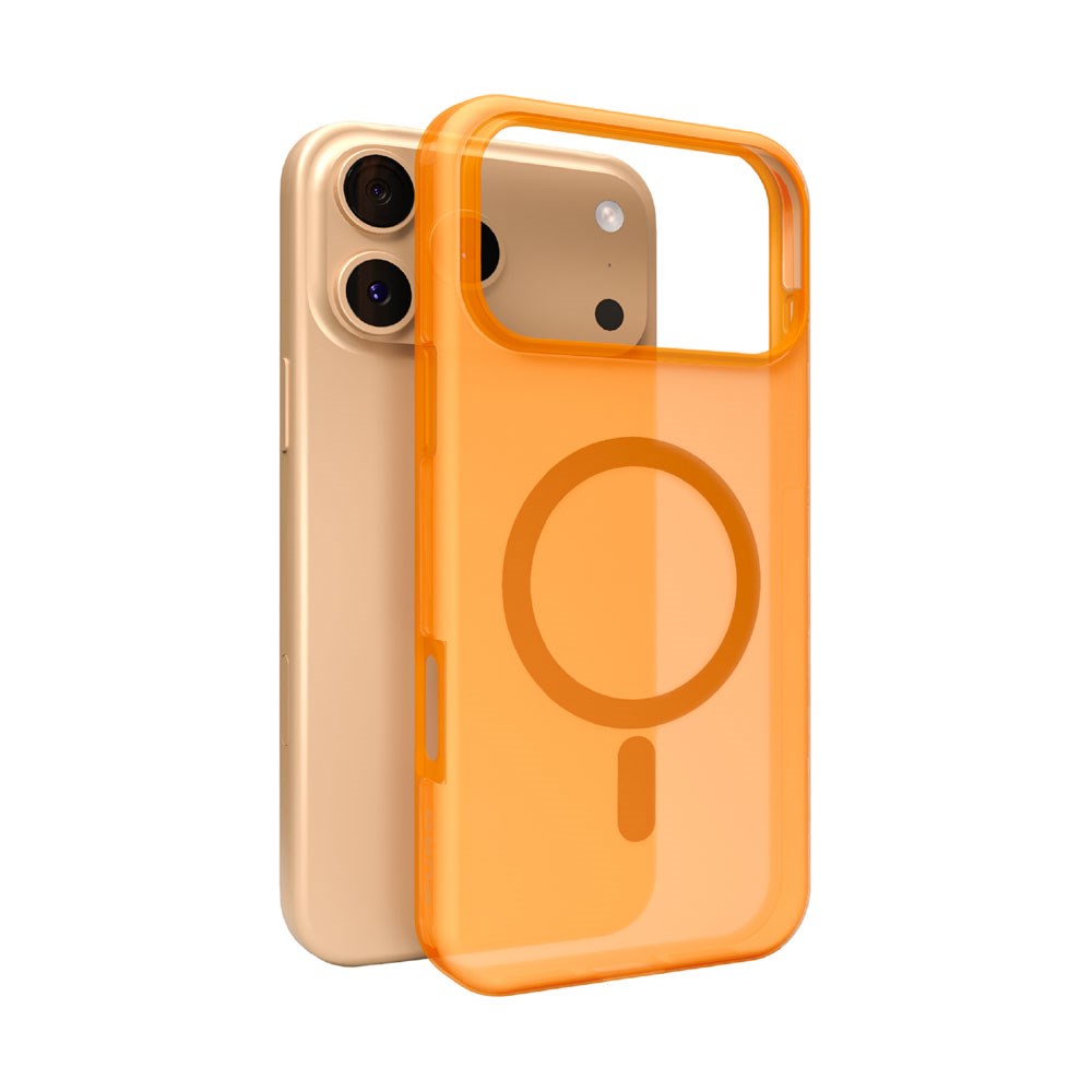 iPhone 17 Pro PURO DAYLIGHT Silikone Cover - MagSafe Kompatibel - Gennemsigtig / Orange