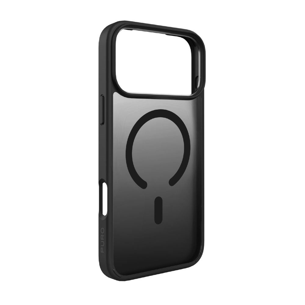 iPhone 17 Pro Max PURO GRADIENT Cover - MagSafe Kompatibel - Gennemsigtig / Sort