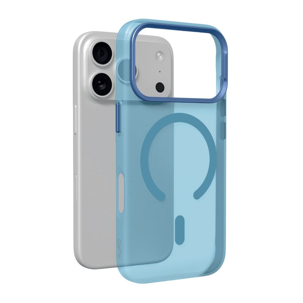 iPhone 18 Pro / 17 Pro PURO LIGHTFEEL Cover - MagSafe Kompatibel - Lyseblå