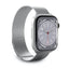 Apple Watch (42/44/SE/45/46/49mm) Puro MILANESE Rustfri Stål Urrem - Argento