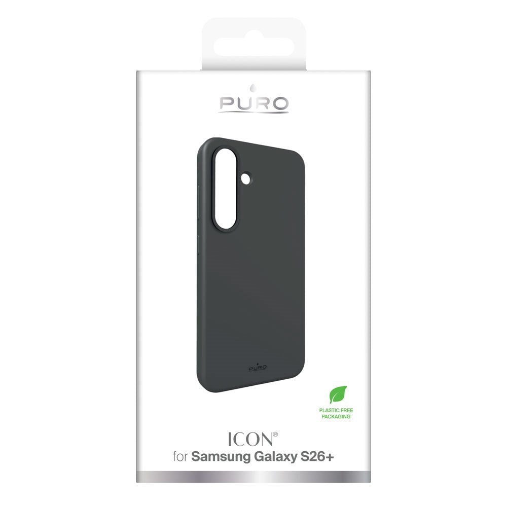 Samsung Galaxy S26+ (Plus) PURO ICON Silikone Cover - Sort