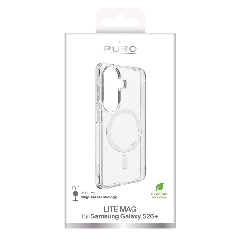 Samsung Galaxy S26+ (Plus) PURO LITE MAG Hybrid Cover - MagSafe Kompatibel - Gennemsigtig