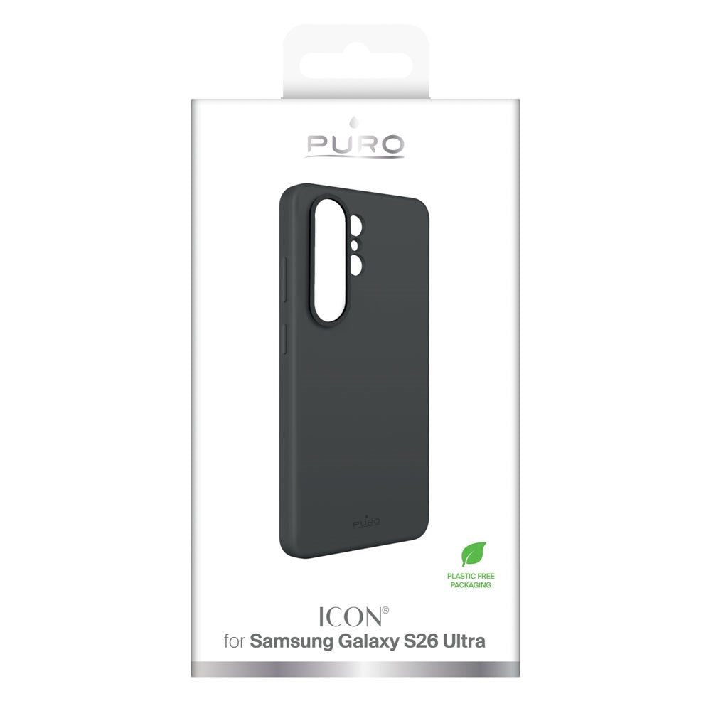 Samsung Galaxy S26 Ultra PURO ICON Silikone Cover - Sort