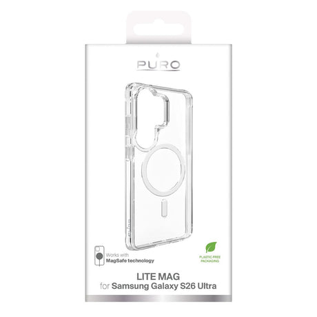 Samsung Galaxy S26 Ultra PURO LITE MAG Hybrid Cover - MagSafe Kompatibel - Gennemsigtig