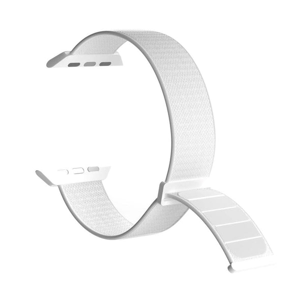 Apple Watch (38/40/SE/41/42mm) PURO SPORT Nylon Rem - Hvid