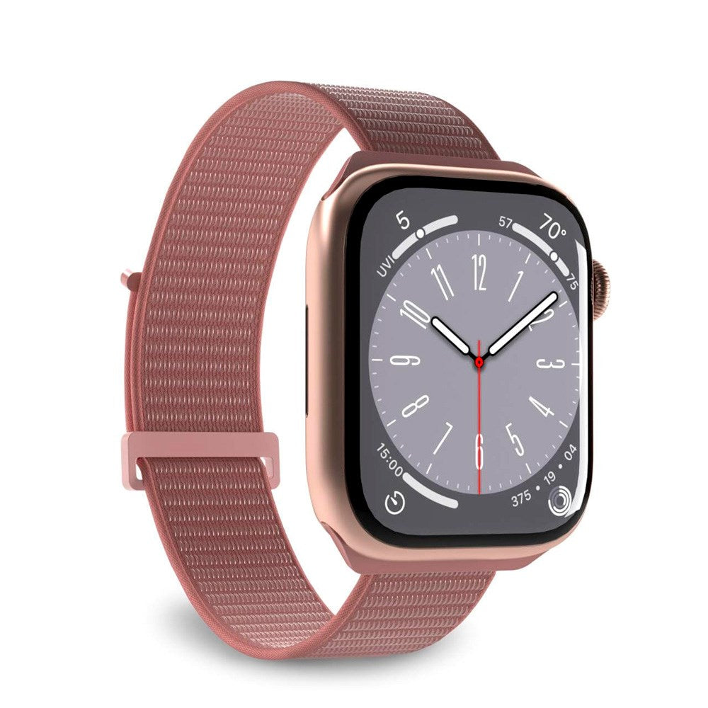 Apple Watch (38/40/SE/41/42mm) PURO SPORT Nylon Rem - Lyserød