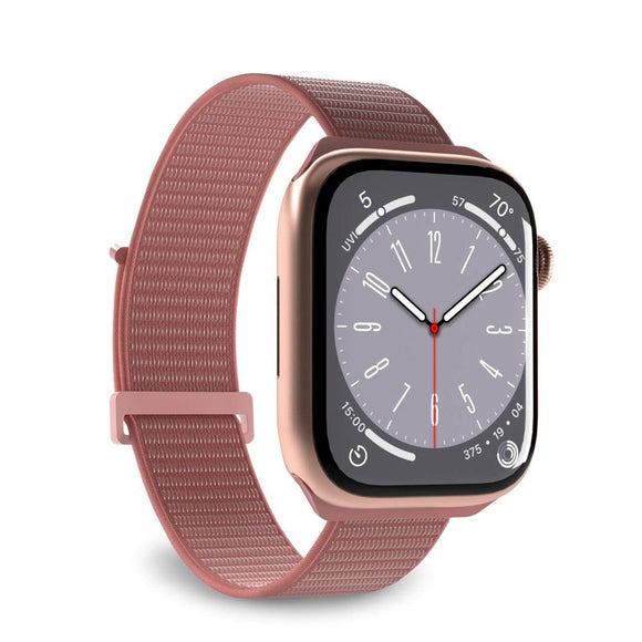Apple Watch (38/40/SE/41/42mm) PURO SPORT Nylon Rem - Lyserød