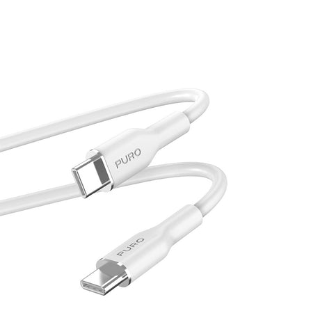 PURO Soft USB-C til USB-C Kabel 1.5m - Hvid