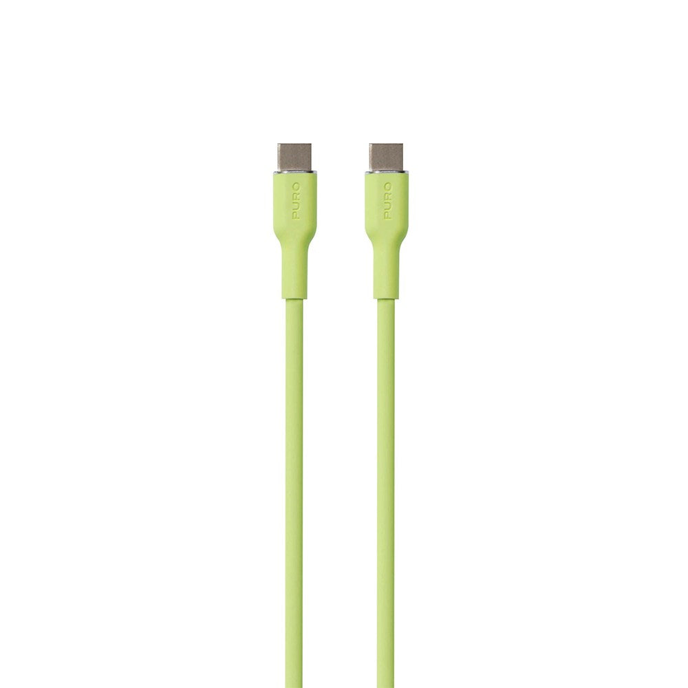 PURO Soft USB-C til USB-C Kabel 1.5m - Lysegrøn