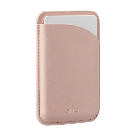Puro Mag Wallet Vegansk Læder Kortholder til Mobil - MagSafe Kompatibel - Lyserød
