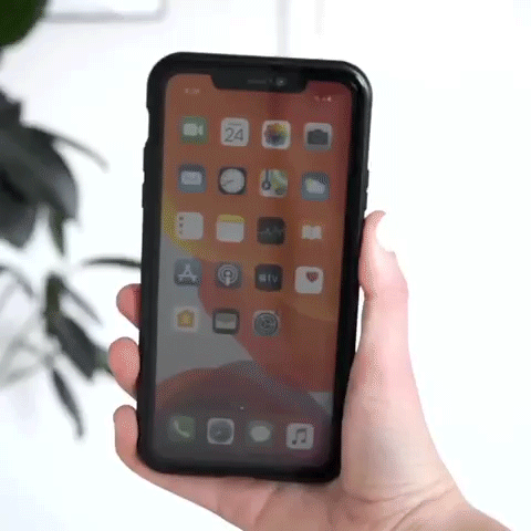 iPhone 11 360° Magnetisk Cover m. Glas Bagside og Forside m. Privacy Funktion - Sort