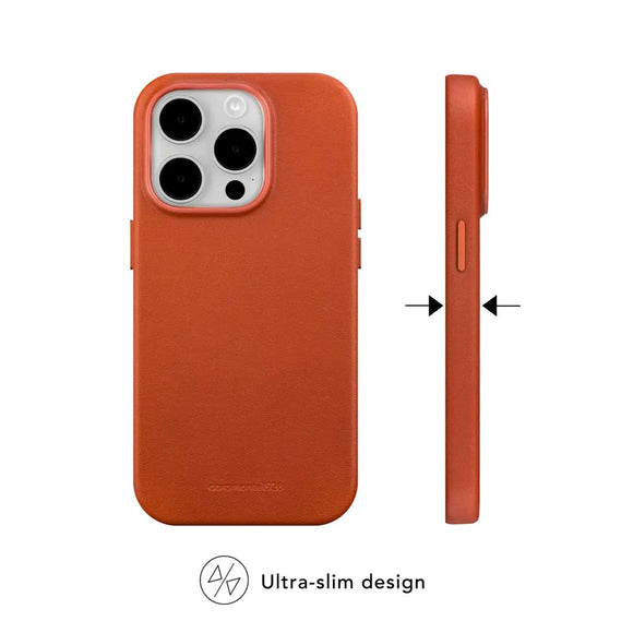 dbramante1928 iPhone 17e / 16e / 15 / 14 / 13 Roskilde Cover - 100% Ægte Læder - MagSafe Kompatibel - Tan
