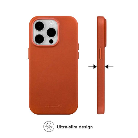 dbramante1928 iPhone 15 Pro Roskilde Cover - 100% Ægte Læder - MagSafe Kompatibel - Tan