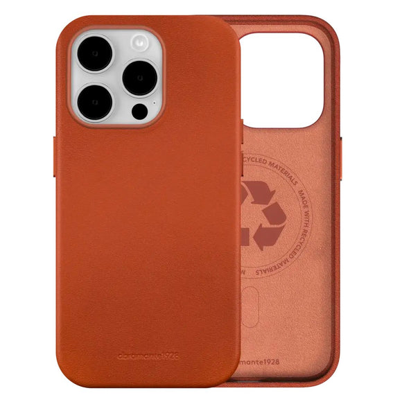 dbramante1928 iPhone 15 Pro Roskilde Cover - 100% Ægte Læder - MagSafe Kompatibel - Tan