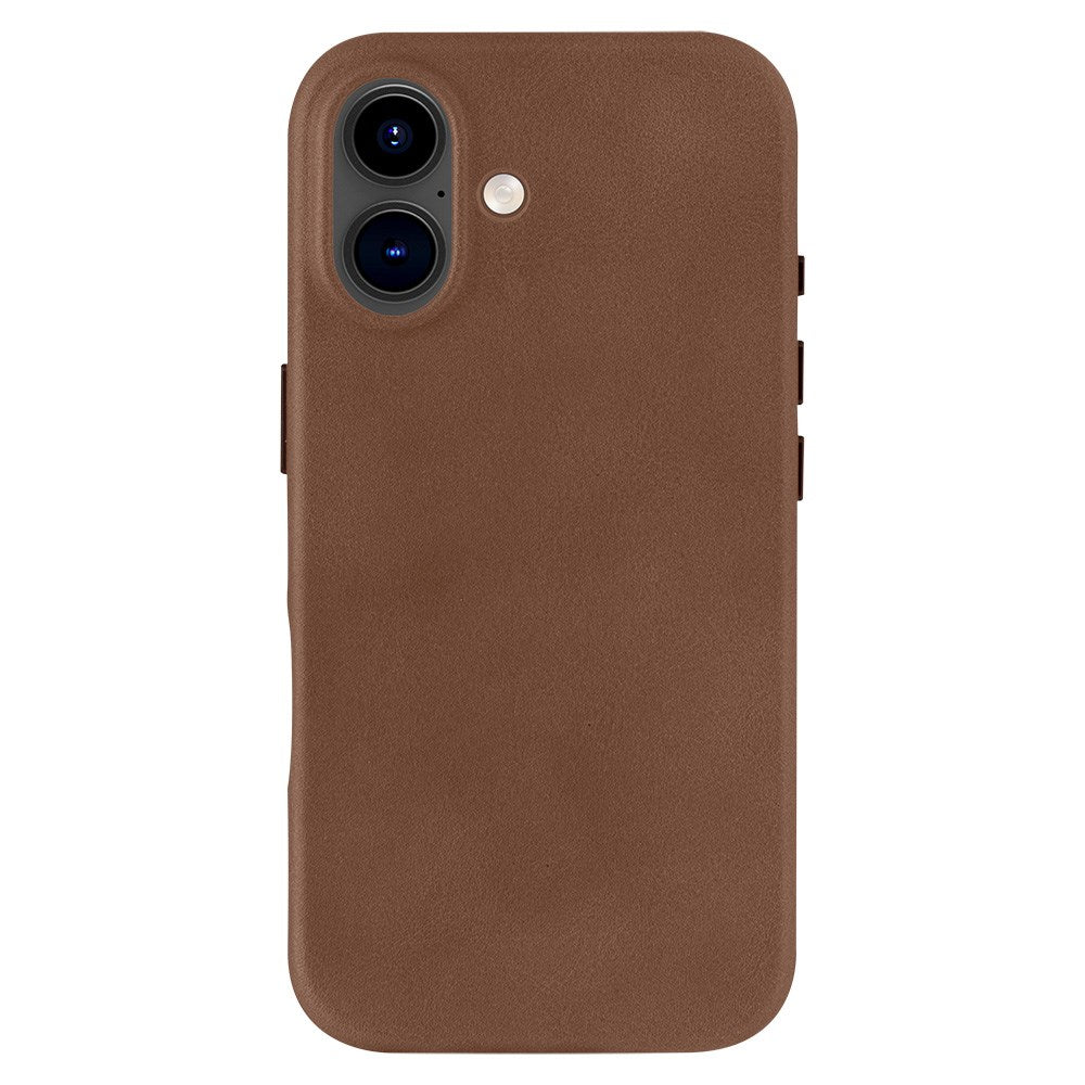 Dbramante1928 iPhone 16 Roskilde Cover - 100% Ægte Læder - MagSafe Kompatibel - Dark Tan