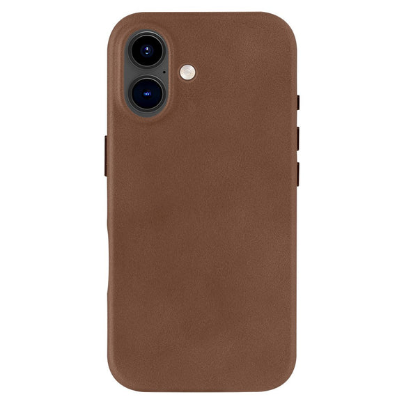 Dbramante1928 iPhone 16 Roskilde Cover - 100% Ægte Læder - MagSafe Kompatibel - Dark Tan