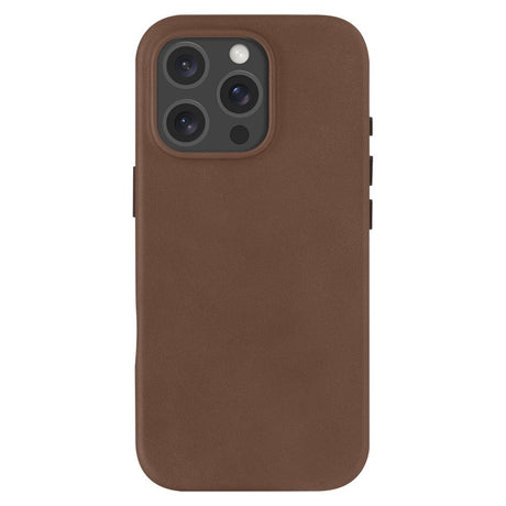 Dbramante1928 iPhone 16 Pro Roskilde Cover - 100% Ægte Læder - MagSafe Kompatibel - Dark Tan