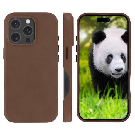 Dbramante1928 iPhone 16 Pro Roskilde Cover - 100% Ægte Læder - MagSafe Kompatibel - Dark Tan