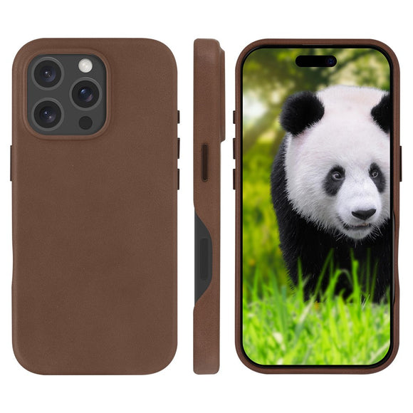 Dbramante1928 iPhone 16 Pro Roskilde Cover - 100% Ægte Læder - MagSafe Kompatibel - Dark Tan