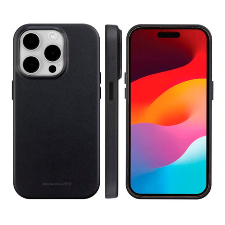 dbramante1928 iPhone 15 Pro Roskilde Cover - 100% Ægte Læder - MagSafe Kompatibel - Black