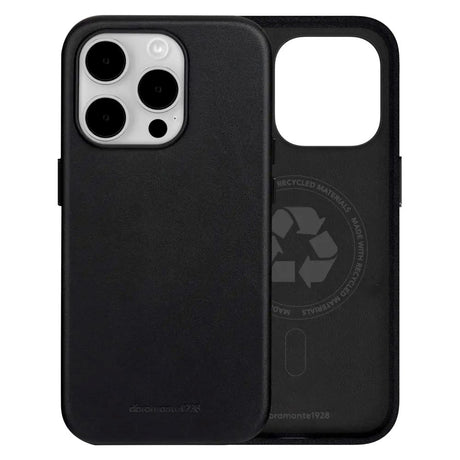 dbramante1928 iPhone 15 Pro Roskilde Cover - 100% Ægte Læder - MagSafe Kompatibel - Black