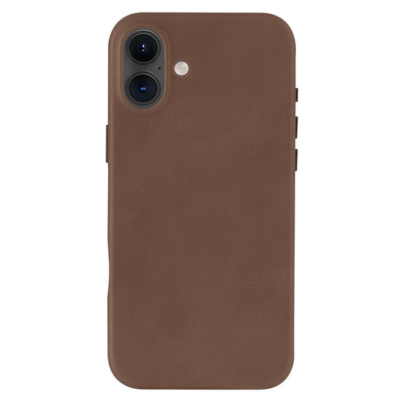 Dbramante1928 iPhone 16 Plus Roskilde Cover - 100% Ægte Læder - MagSafe Kompatibel - Dark Tan
