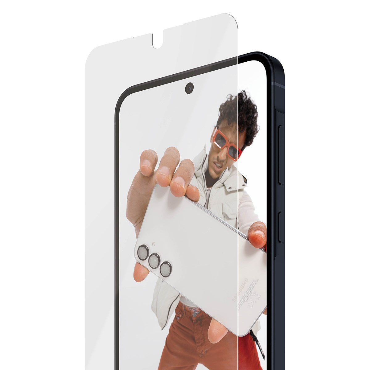 Samsung Galaxy A57 SAFE by PanzerGlass Ultra-Wide Fit Skærmbeskyttelsesglas m. EasyAligner - Gennemsigtig