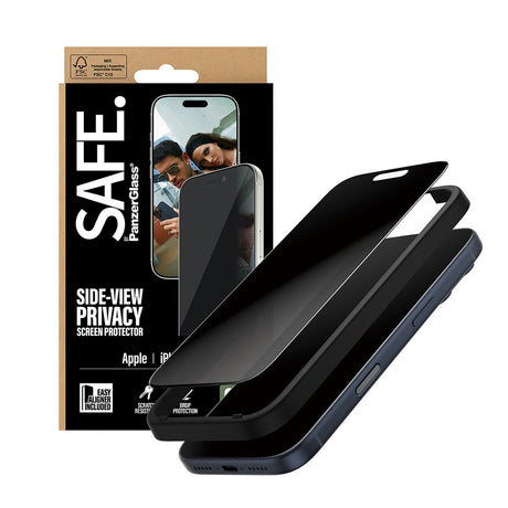 SAFE by PanzerGlass iPhone 17 Pro Ultra-Wide Fit Skærmbeskyttelsesglas - Privacy Funktion - Gennemsigtig
