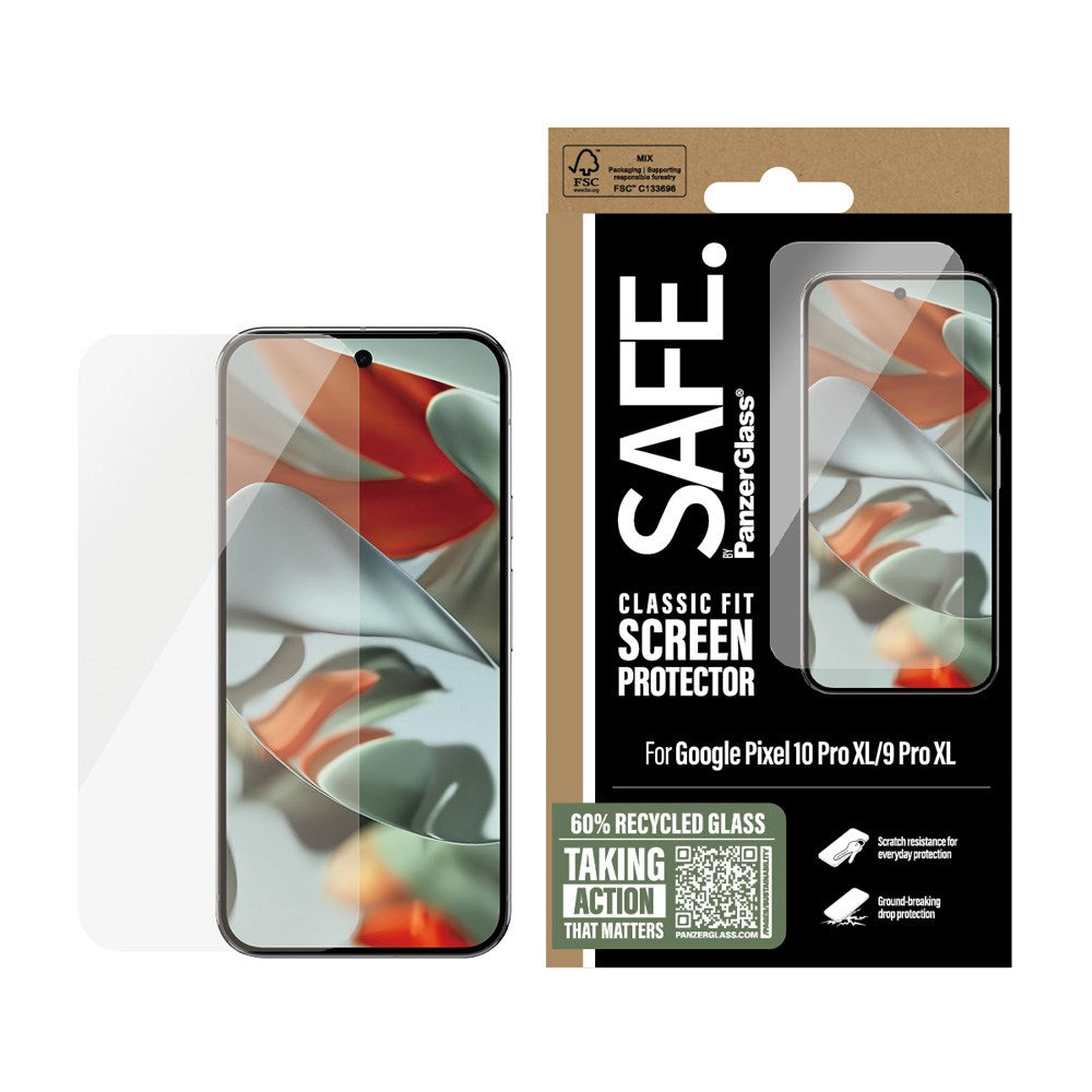 SAFE by PanzerGlass Google Pixel 10 Pro XL / 9 Pro XL Classic Fit Skærmbeskyttelsesglas - Gennemsigtig
