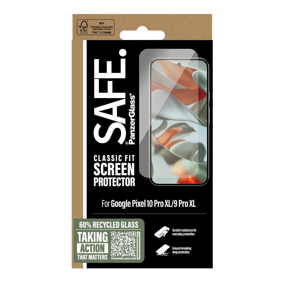 SAFE by PanzerGlass Google Pixel 10 Pro XL / 9 Pro XL Classic Fit Skærmbeskyttelsesglas - Gennemsigtig