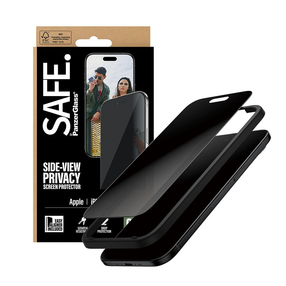 SAFE by PanzerGlass iPhone Air Ultra-Wide Fit Skærmbeskyttelsesglas - Privacy Funktion - Gennemsigtig