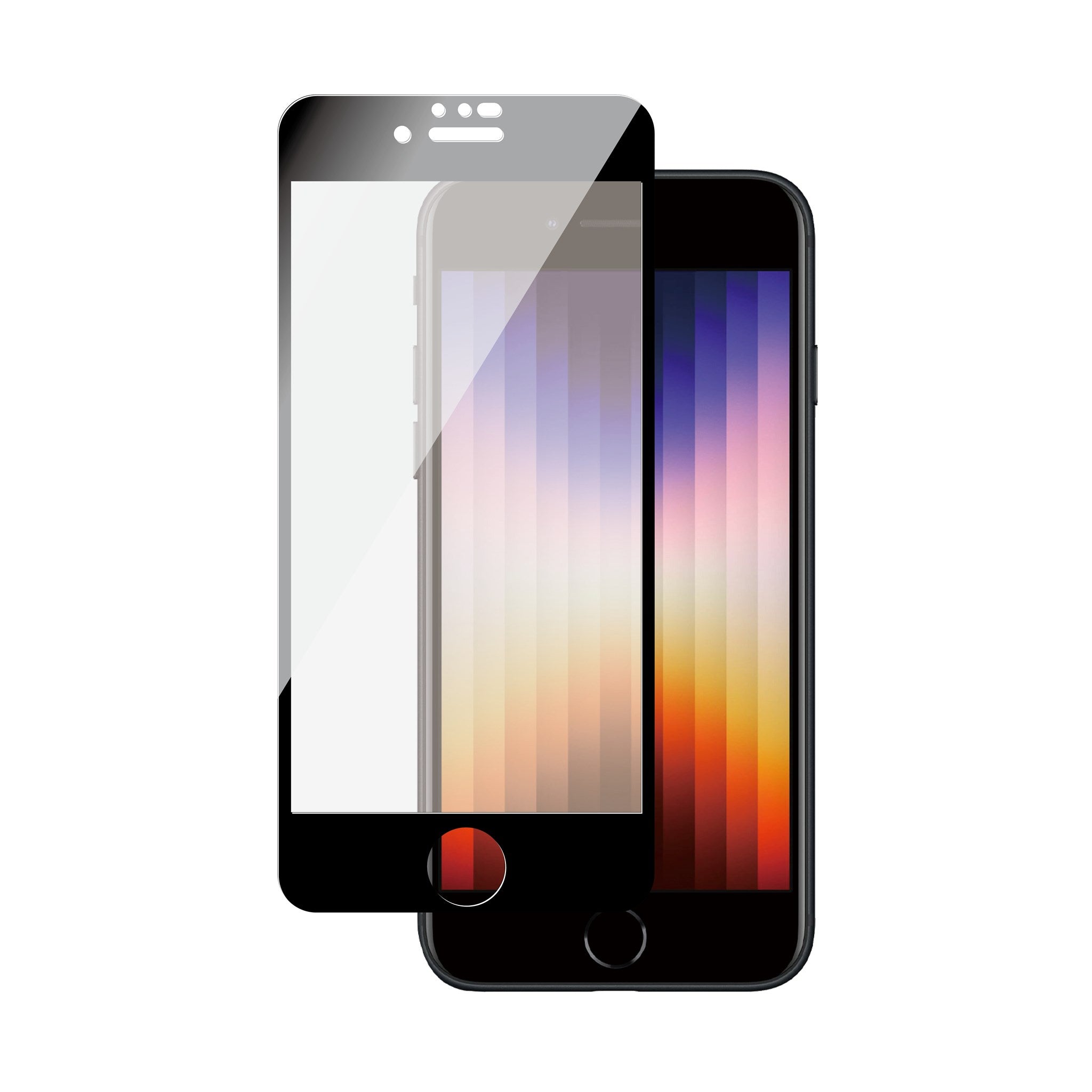 SAFE by PanzerGlass Edge-to-Edge Fit Skærmbeskyttelse - iPhone 8/7/6/6s/SE (2020/2022) - Gennemsigtig/Sort Kant