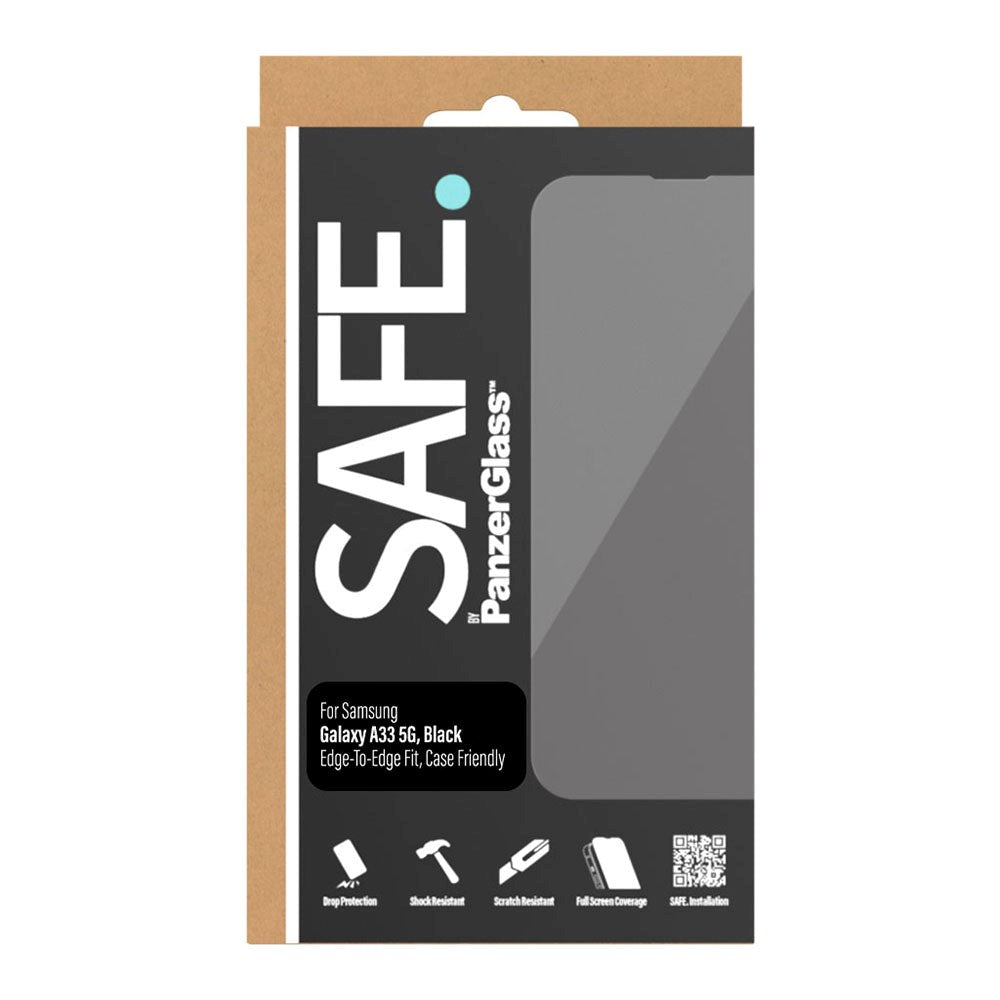 Samsung Galaxy A33 (5G) Safe By PanzerGlass® Edge-to-Edge Fit Skærmbeskyttelse - Case Friendly - Gold Strength - Gennemsigtig