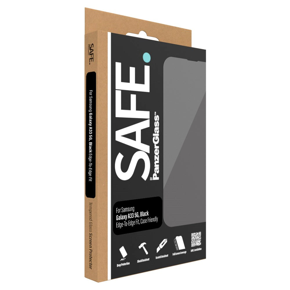 Samsung Galaxy A33 (5G) Safe By PanzerGlass® Edge-to-Edge Fit Skærmbeskyttelse - Case Friendly - Gold Strength - Gennemsigtig