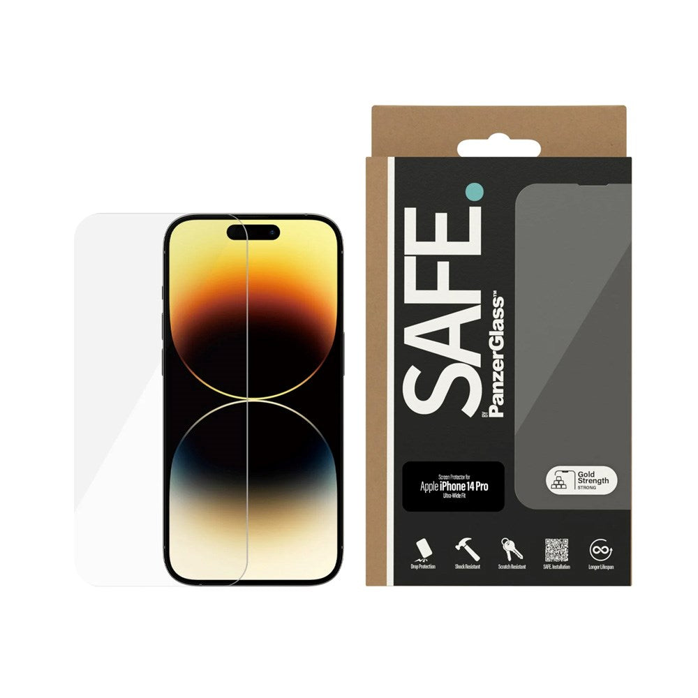 SAFE by PanzerGlass iPhone 14 Pro Skærmbeskyttelse - Ultra Wide Fit - Gennemsigtig
