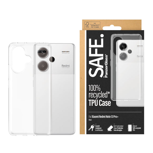 SAFE by PanzerGlass Xiaomi Redmi Note 13 Pro Plus Fleksibel Plastik Cover - Gennemsigtig