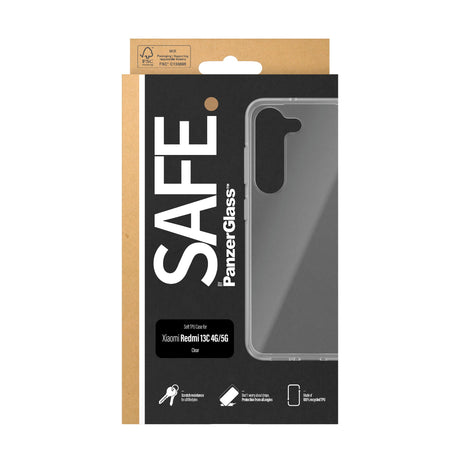 Xiaomi Redmi 13C (4G / 5G) Safe By PanzerGlass® Fleksibelt Plast Cover - Gennemsigtig