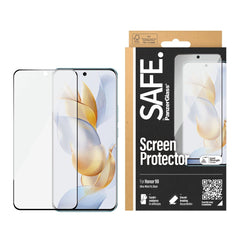 Honor 90 Safe By PanzerGlass® Ultra-Wide Fit Skærmbeskyttelse - Case Friendly - Gold Strength - Gennemsigtig / Sort Kant