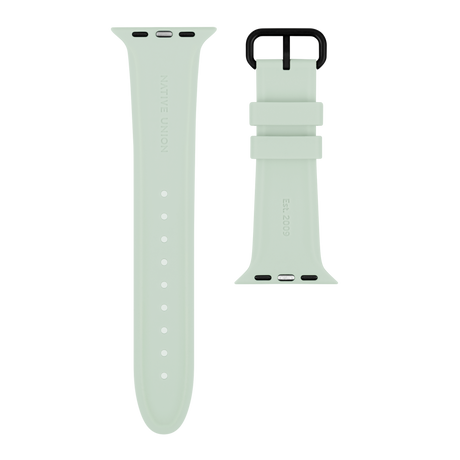 Apple Watch (38/40/SE/41/42mm) Native Union Curve Strap Sage Silikone Rem - Grøn