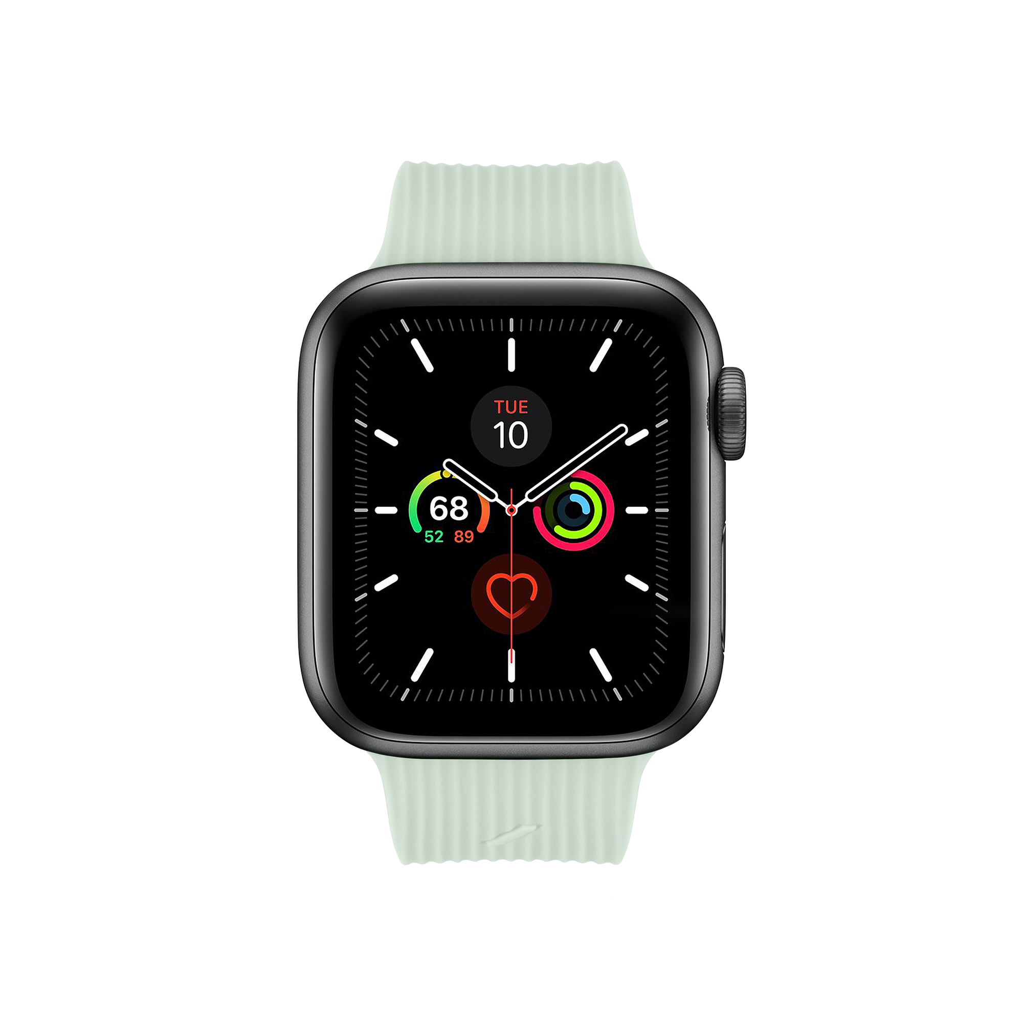 Apple Watch (38/40/SE/41/42mm) Native Union Curve Strap Sage Silikone Rem - Grøn