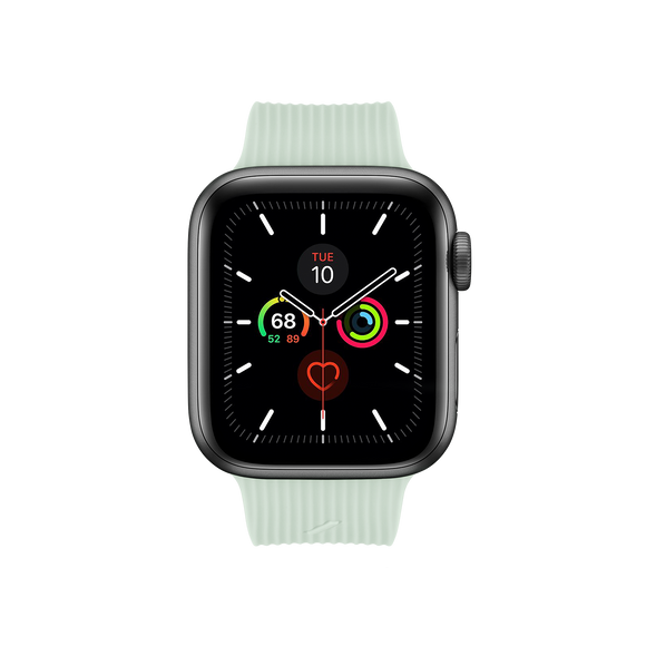 Apple Watch (38/40/SE/41/42mm) Native Union Curve Strap Sage Silikone Rem - Grøn